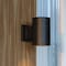 Vaxcel Chiasso Aluminum Cylinder 1 Light Dusk to Dawn Black Outdoor Wall Lantern Dark Sky Compliant T0739 - alternate 1